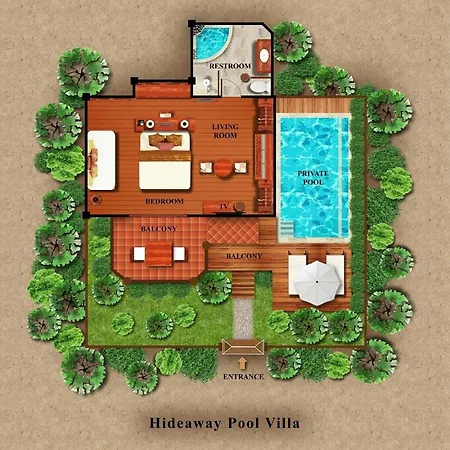 Santhiya Koh Chang Resort Exterior photo Villa layout